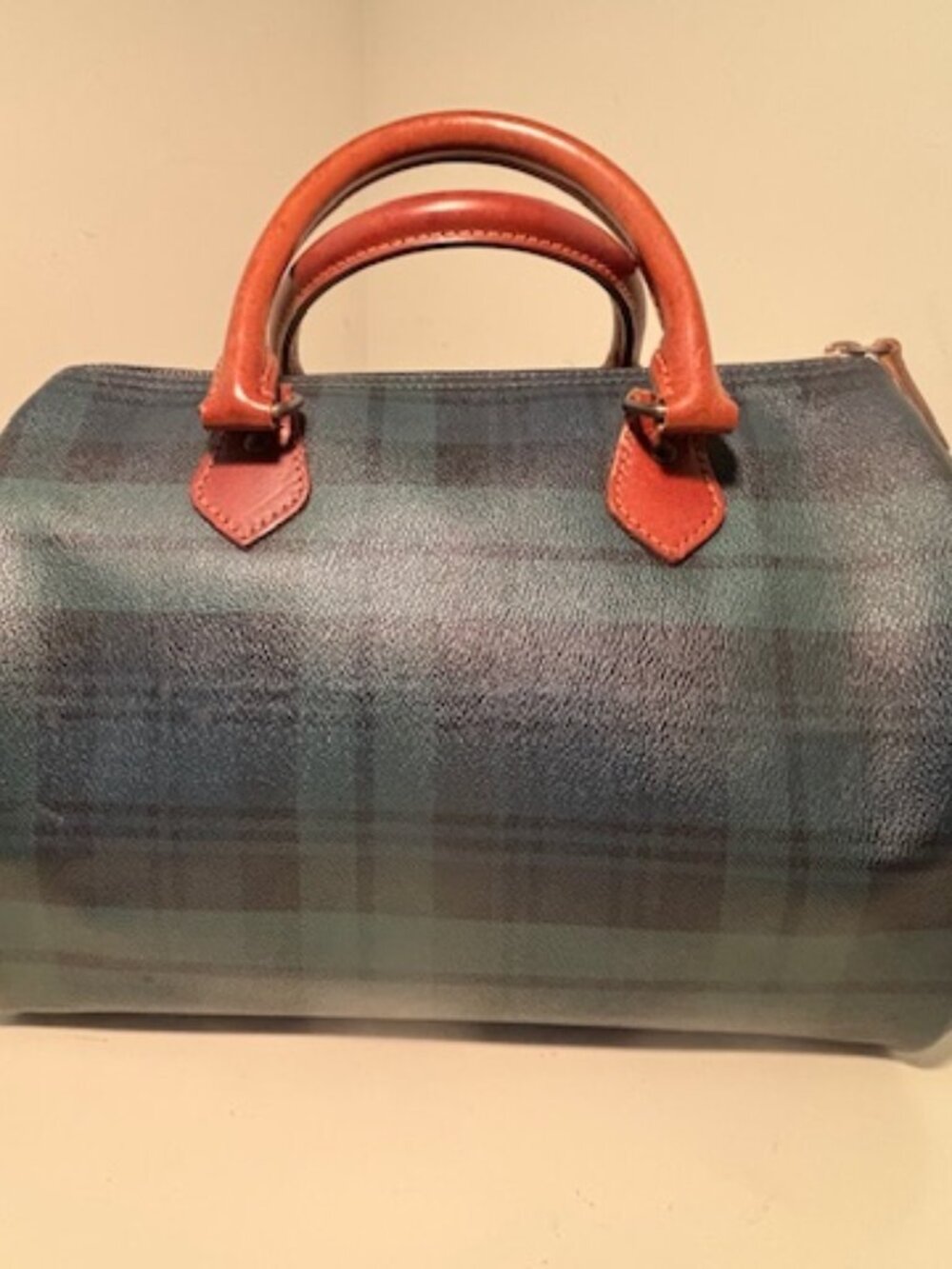 Polo Ralph Lauren Blackwatch Tartan Boston Bag-Vintage 💚💙GREEN / NAVY - Picture 2 of 13